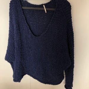 FREE PEOPLE Navy Sweater NWOT